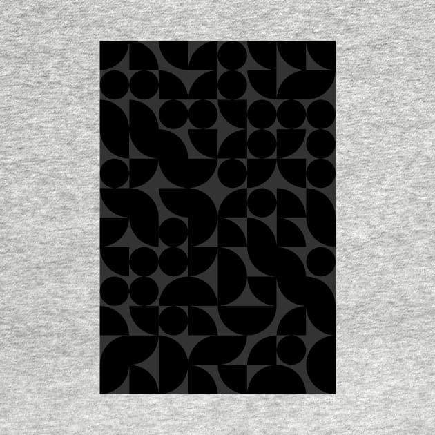 Black Colored Geometric Pattern - Shapes #3 by Trendy-Now